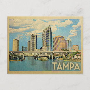 Postal Viaje de Vintage de Tampa Florida
