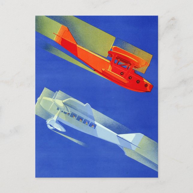 Postal Viaje de Vintage Italian Airline (Anverso)