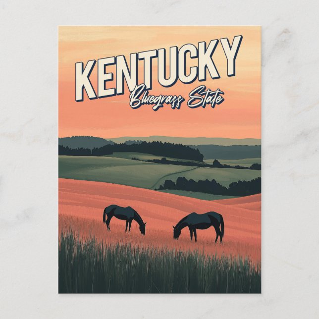 Postal Viaje de Vintage Kentucky (Anverso)