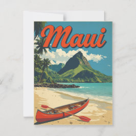 Postal Viaje de Vintage Maui Hawaii