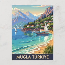 Postal Viaje de Vintage Mugla Turkey