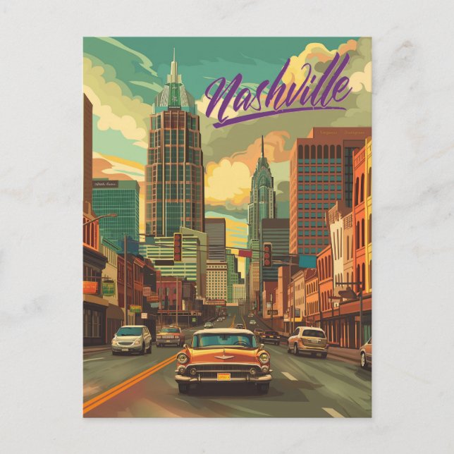Postal Viaje de Vintage Nashville (Anverso)