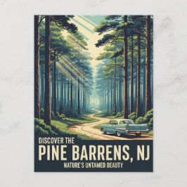 Postal Viaje de Vintage Pine Barrens New Jersey