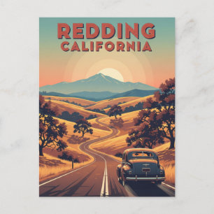 Postal Viaje de Vintage Redding California