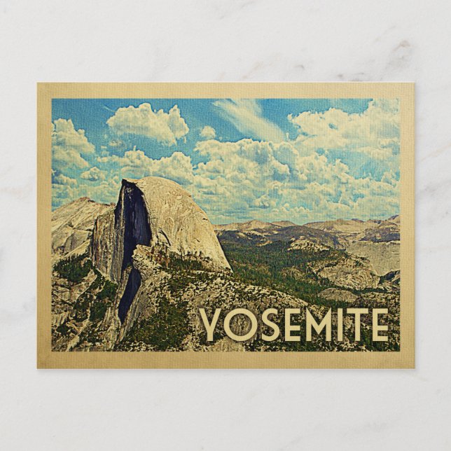 Postal Viaje de Yosemite Vintage (Anverso)