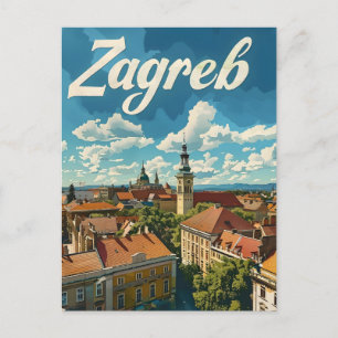 Postal Viaje de Zagreb Vintage