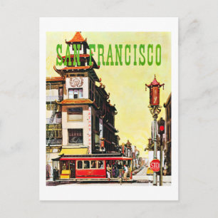 Postal Viaje del Barrio Chino Viejo San Francisco