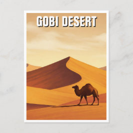 Postal Viaje del camello del desierto de Gobi
