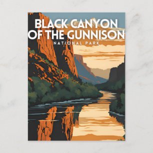 Postal Viaje del cañón negro del parque nacional Gunnison