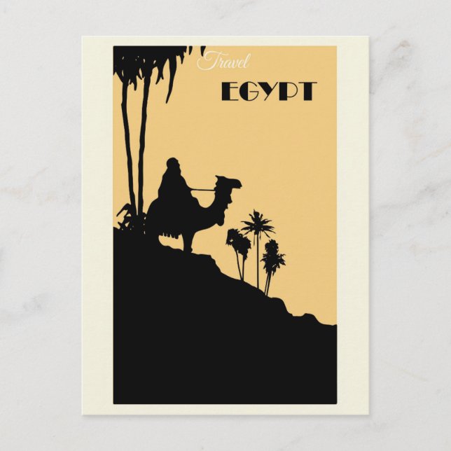 Postal Viaje del desierto del camello egipcio (Anverso)
