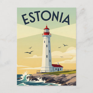 Postal Viaje del faro de Estonia