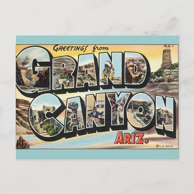 Postal Viaje del Gran Cañón (Anverso)