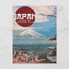 Postal Viaje del Japón Viejo Monte Fuji