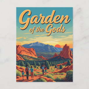 Postal Viaje del Jardín de los Dioses Colorado