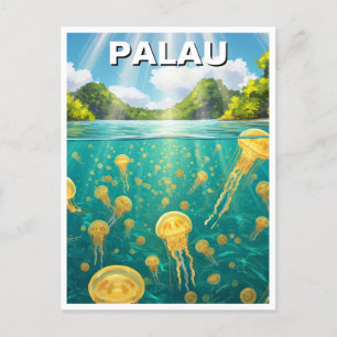 Postal Viaje del lago Palau Jellyfish