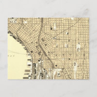 Viaje del Mapa de la Vintage en el Centro de Seatt