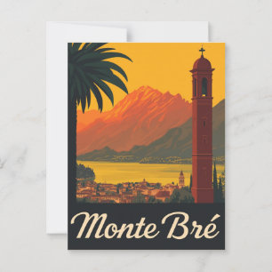 Postal Viaje del Monte Bré Vintage