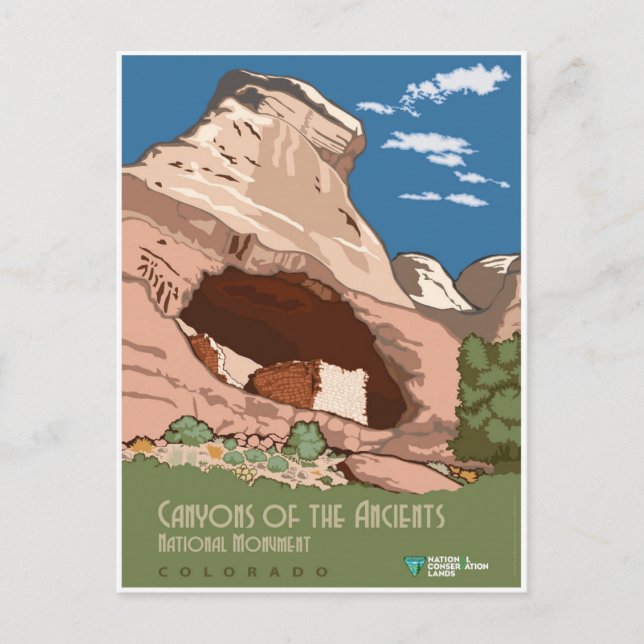 Postal Viaje del Monumento Nacional de Colorado (Anverso)