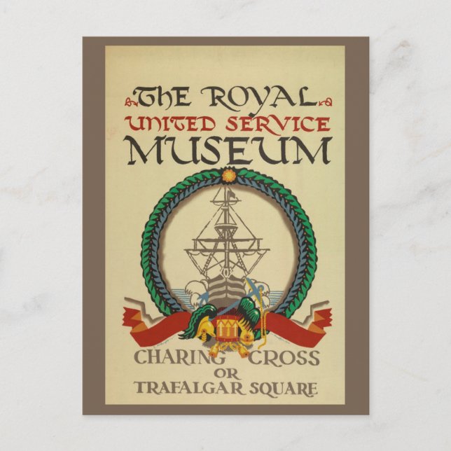 Postal Viaje del Museo Británico de Londres (Anverso)