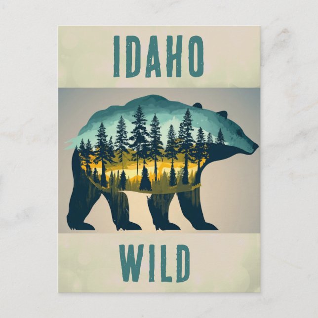 Postal Viaje del oso salvaje Idaho (Anverso)