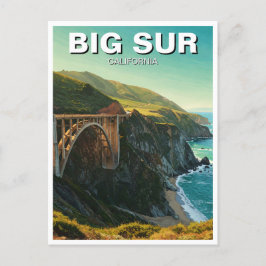 Postal Viaje del puente Big Sur California Bixby Bridge
