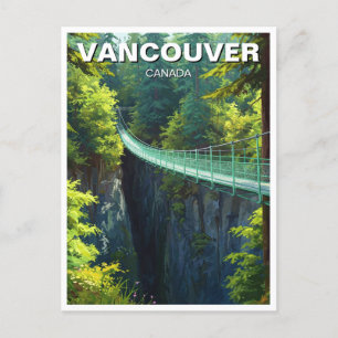 Postal Viaje del puente de suspensión de Vancouver Capila