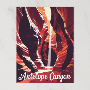 Postal Viaje del Suroeste del Cañón Antelope Retro