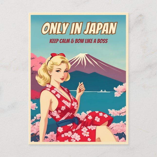 Postal Viaje divertido Japón Turismo Humor Gaijin (Anverso)