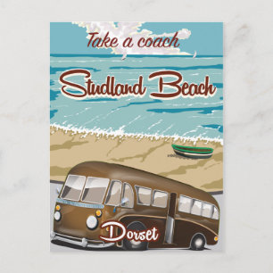 Postal Viaje en autobús a Studland Beach Dorset