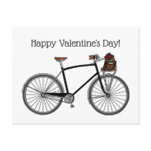 Viaje en bicicleta feliz San Valentín