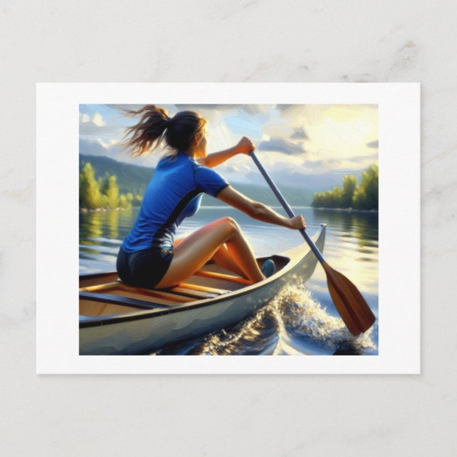 Postal Viaje en canoa, (Anverso)