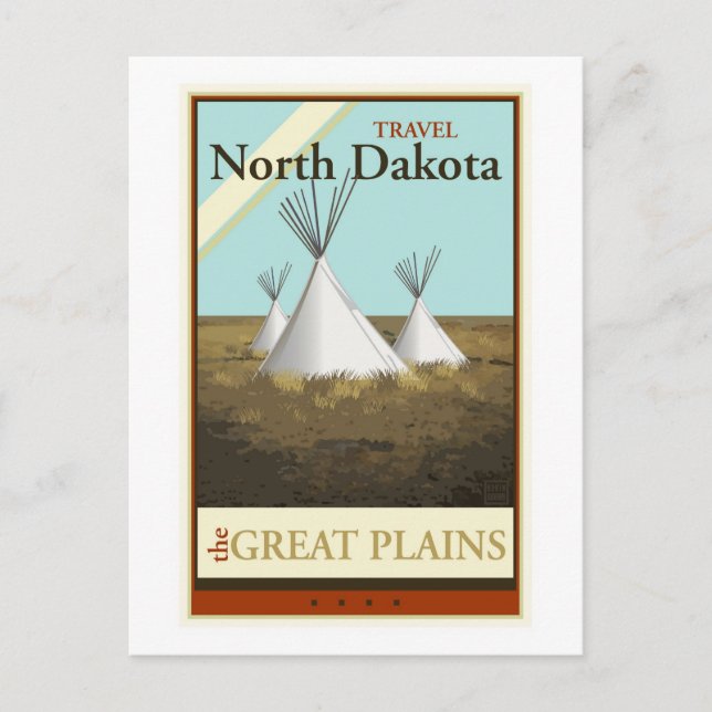 Postal Viaje en Dakota del Norte (Anverso)