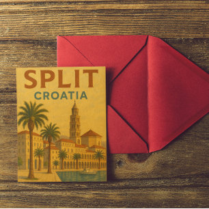 Postal Viaje en Dalmatia de la Vieja Split Croacia