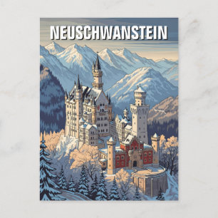 Postal Viaje en el Castillo de Neuschwanstein en Alemania