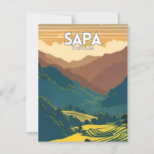 Postal Viaje en gira por Vietnam de Sapa