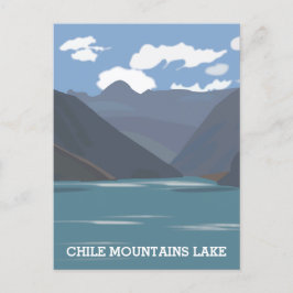 Postal Viaje en Ilustracion paisajístico de las montañas 