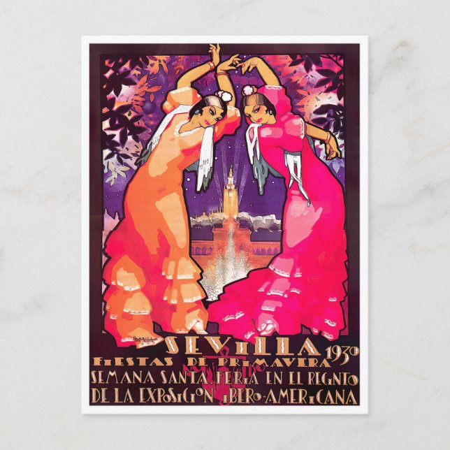 Postal Viaje en la Feria de Sevilla 1930 (Anverso)