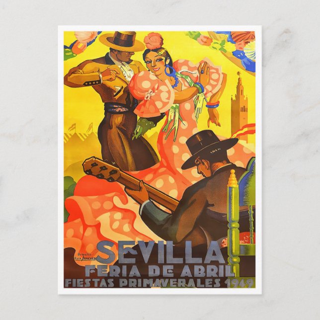 Postal Viaje en la Feria de Sevilla 1949 (Anverso)