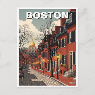 Postal Viaje en la montaña Beacon de Boston