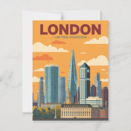 Postal Viaje en línea aérea de Londres