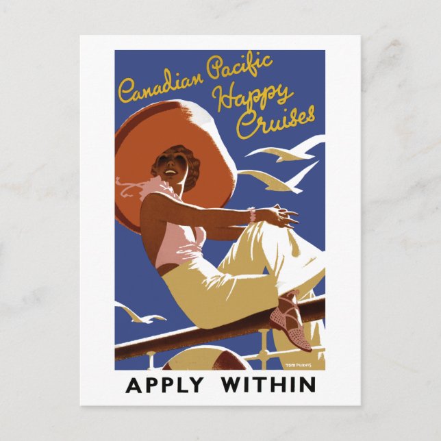 Postal Viaje en línea de cruceros canadiense (Anverso)