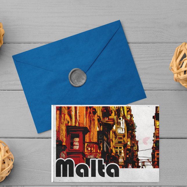 Postal Viaje en Malta (malta vintage postcard)