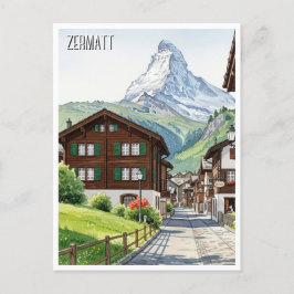 Postal Viaje en Matterhorn de Zermatt Suiza
