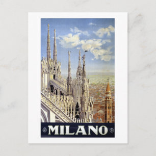 Postal Viaje en Milán Italia