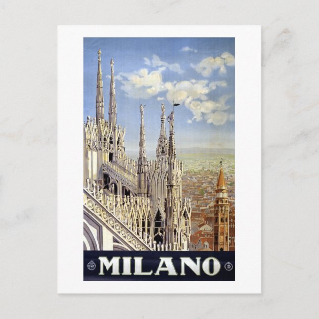 Postal Viaje en Milán Italia (Anverso)