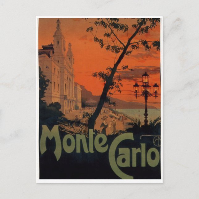 Postal Viaje en Monte Carlo de los años 30 (Anverso)