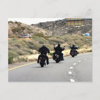 Postal Viaje en motocicleta por carretera - Trio en bicic