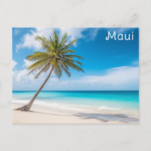 Postal Viaje en Palm Tree Tropical Beach Maui Hawaii