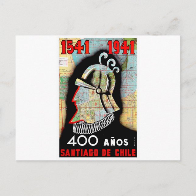 Postal Viaje en Santiago de Chile (Anverso)