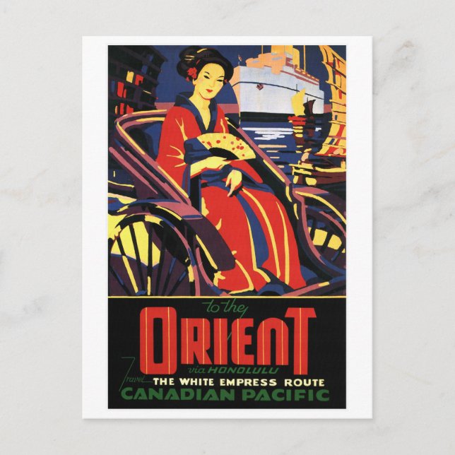 Postal Viaje en tren de Asia (Anverso)